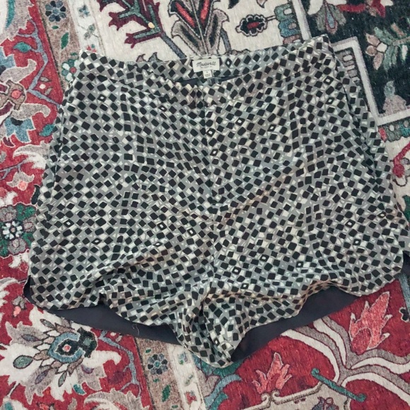 Madewell Pants - Madewell | Black & Grey 100% Silk Shorts